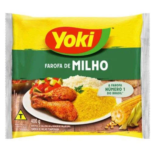 Farofa De Milho Yoki Temperada 400g